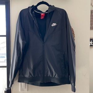 Nike black running/ rain jacket size Large